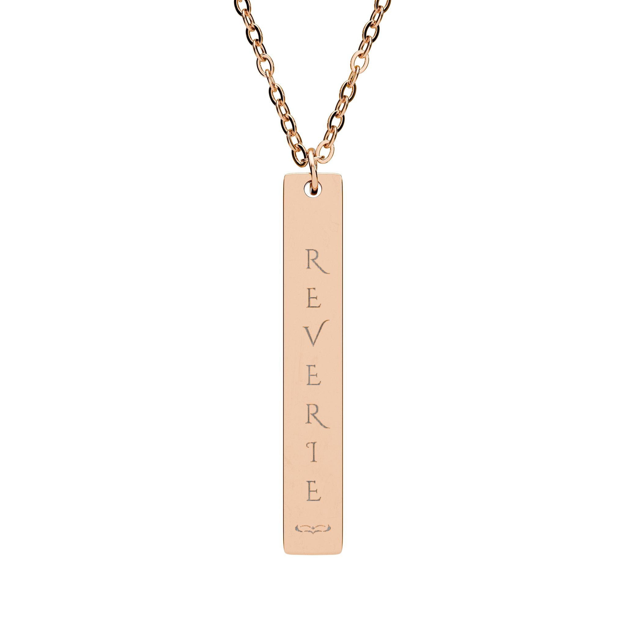 REVERIE Engraved Vertical Bar Necklace