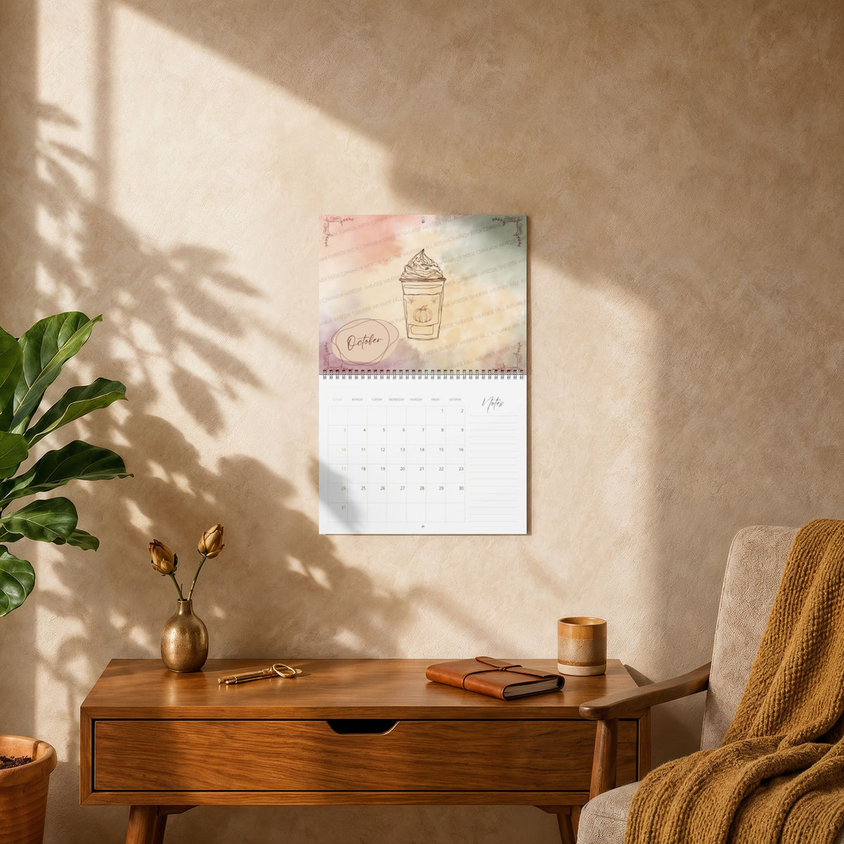 2027 Bethink Wall Calendar — Monthly Planner with Notes