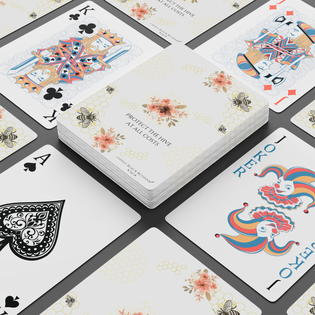 Floral Bee Playing Cards – Elegant Floral Card Deck