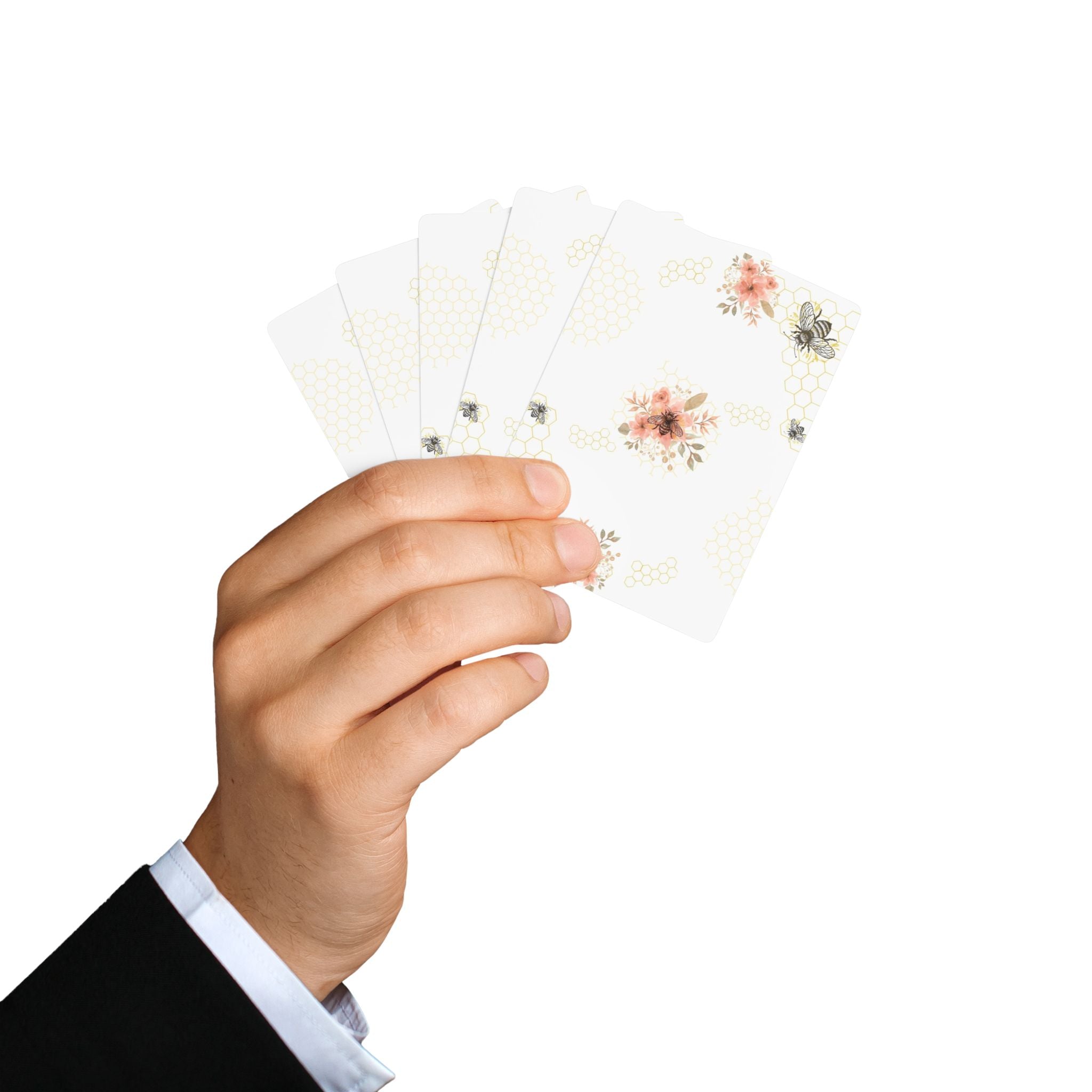 Floral Bee Playing Cards – Elegant Floral Card Deck