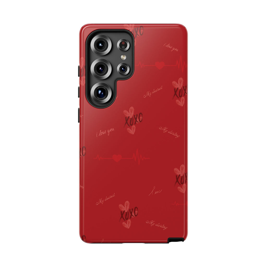 Red Heart Pattern Phone Case