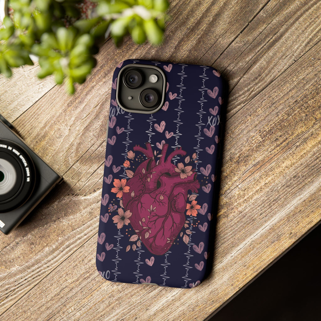 Dark Anatomical Heart Phone Case