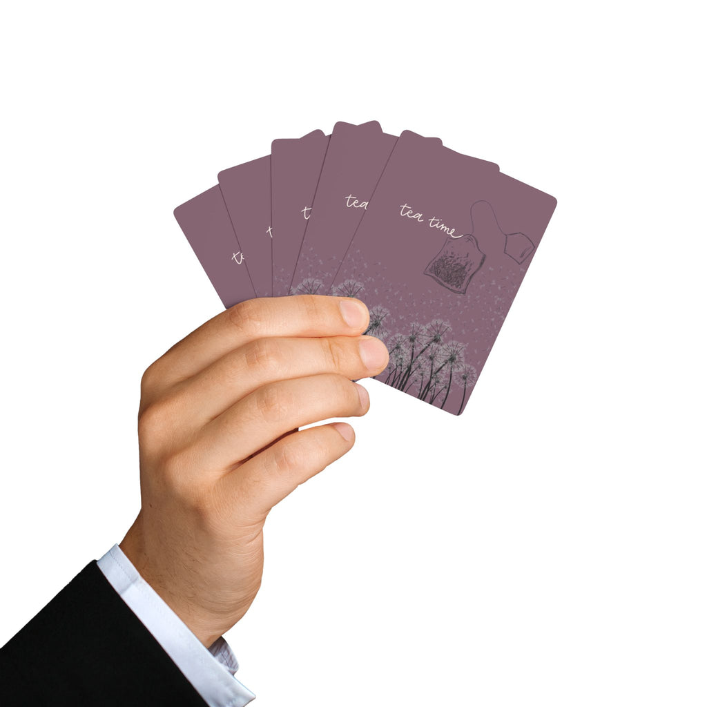 Tea Time Playing Cards — Floral Dandelion Design