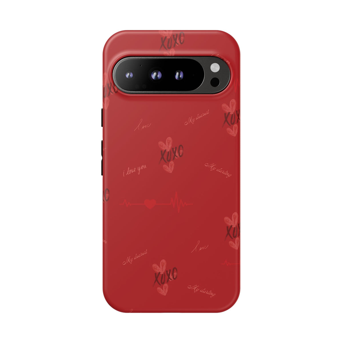 Red Heart Pattern Phone Case