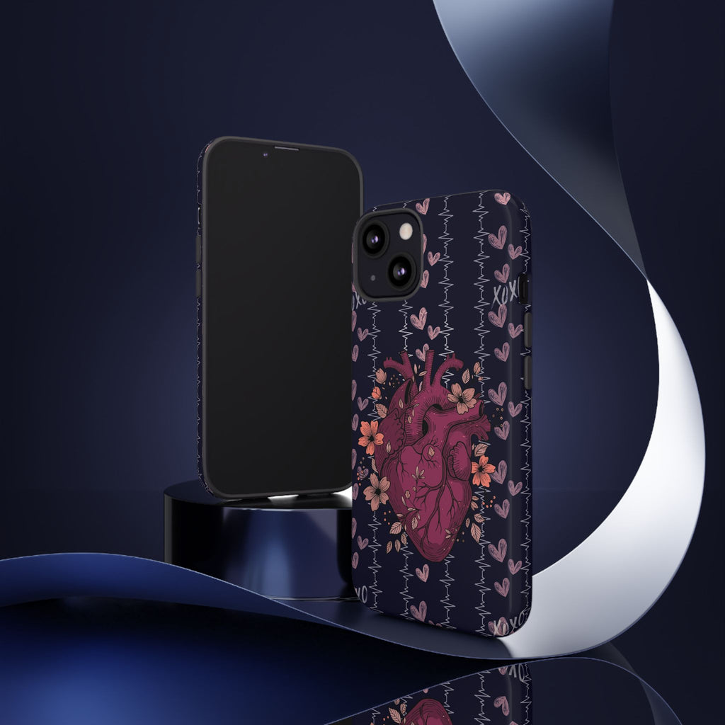 Dark Anatomical Heart Phone Case