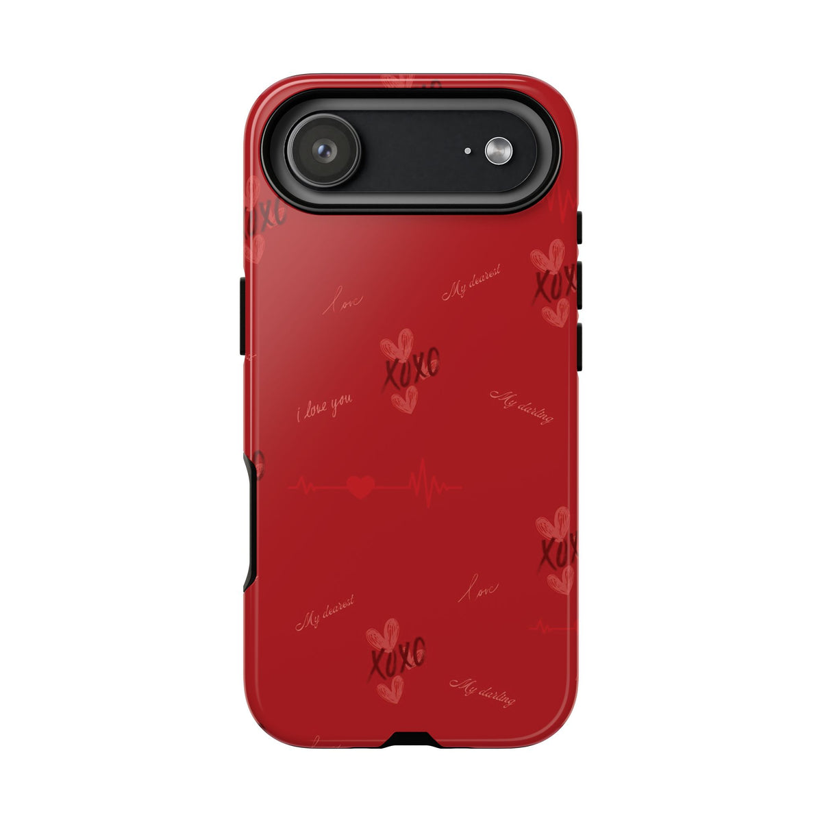 Red Heart Pattern Phone Case