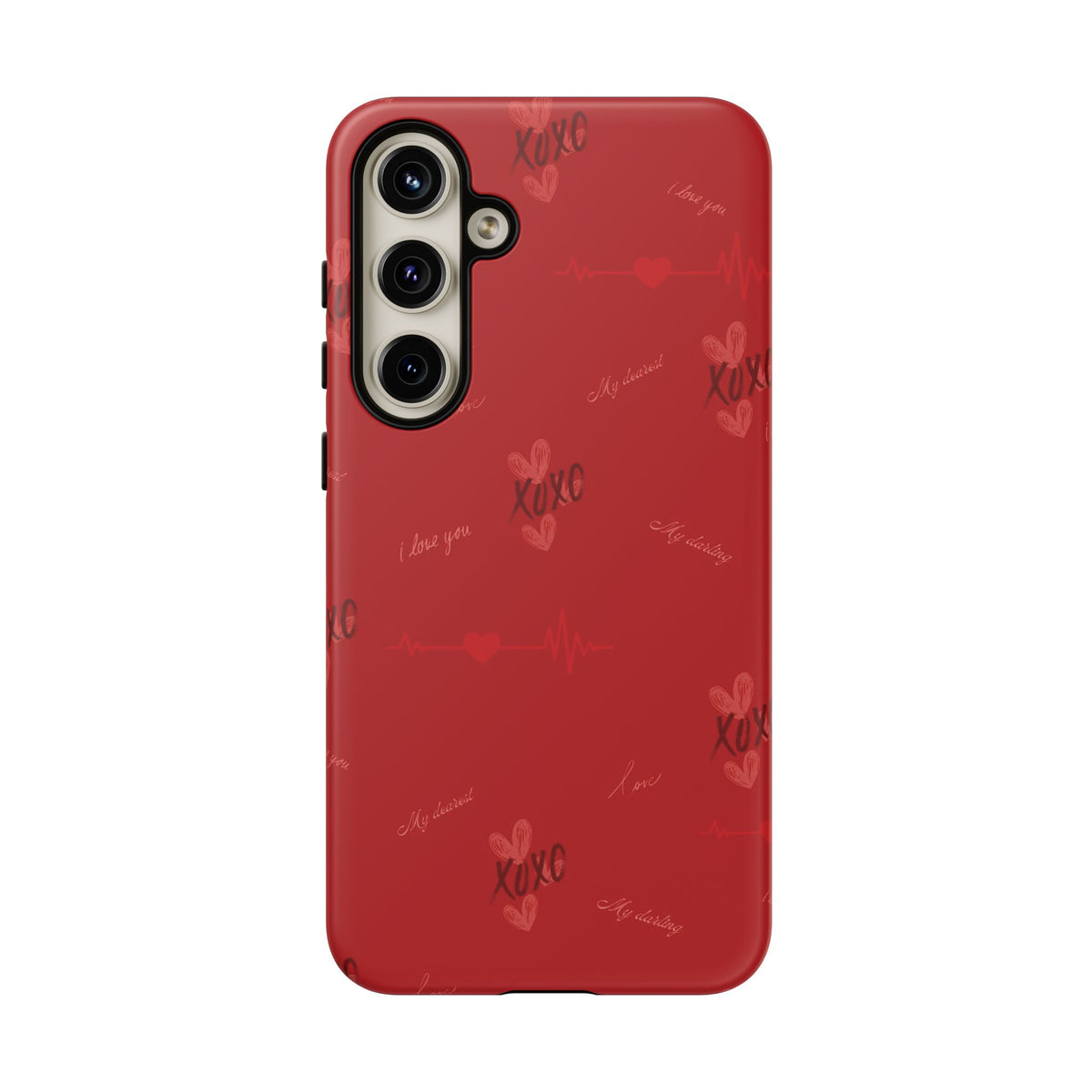 Red Heart Pattern Phone Case