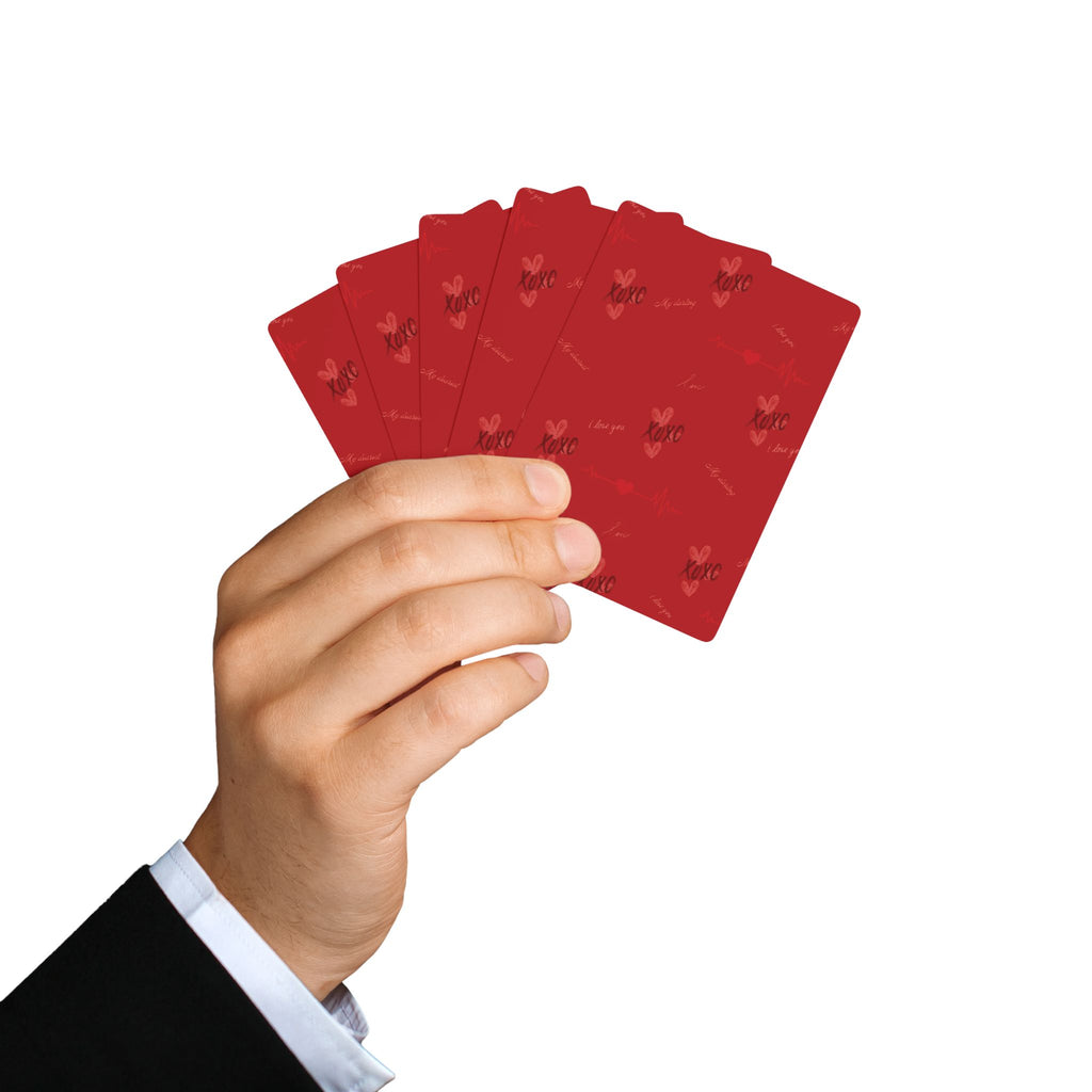 Red Love Playing Cards — Romantic Card Deck