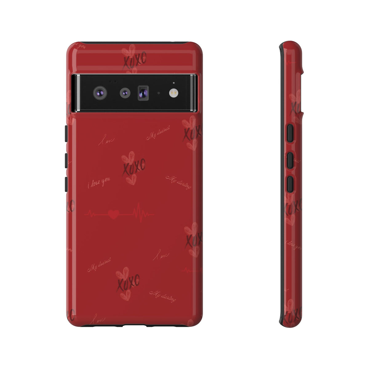 Red Heart Pattern Phone Case