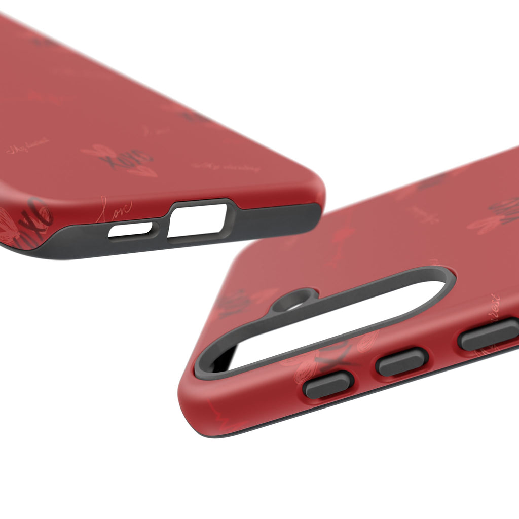 Red Heart Pattern Phone Case