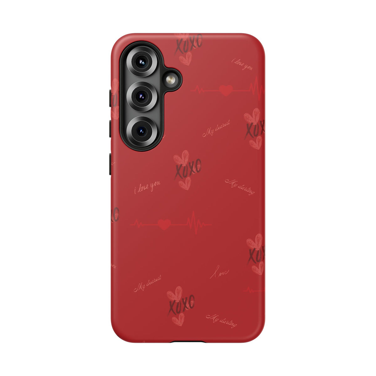 Red Heart Pattern Phone Case