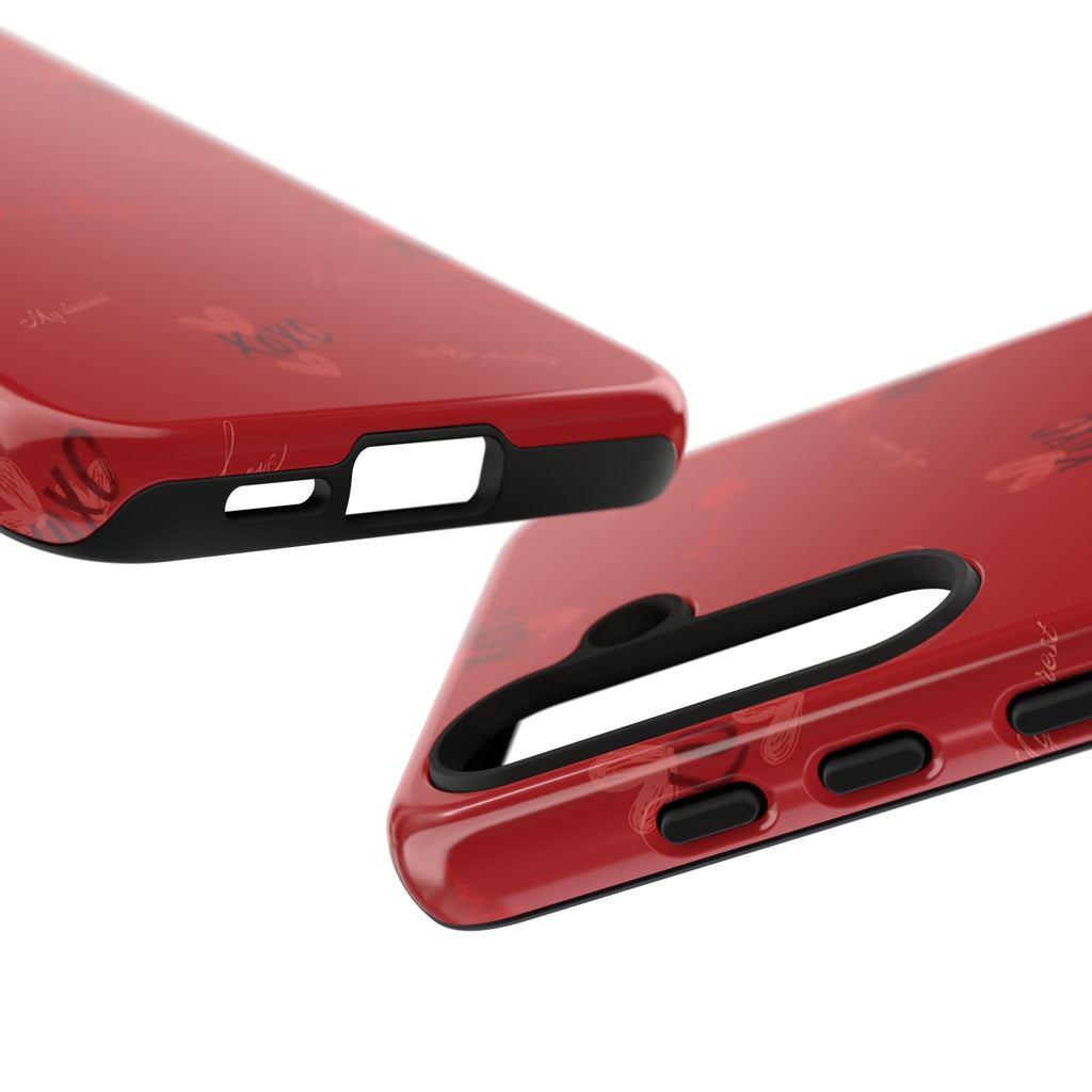 Red Heart Pattern Phone Case
