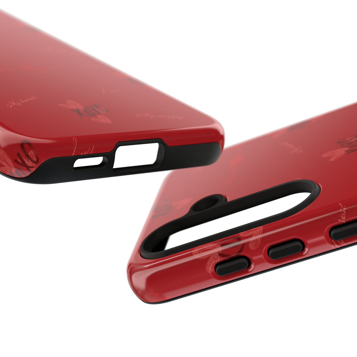 Red Heart Pattern Phone Case