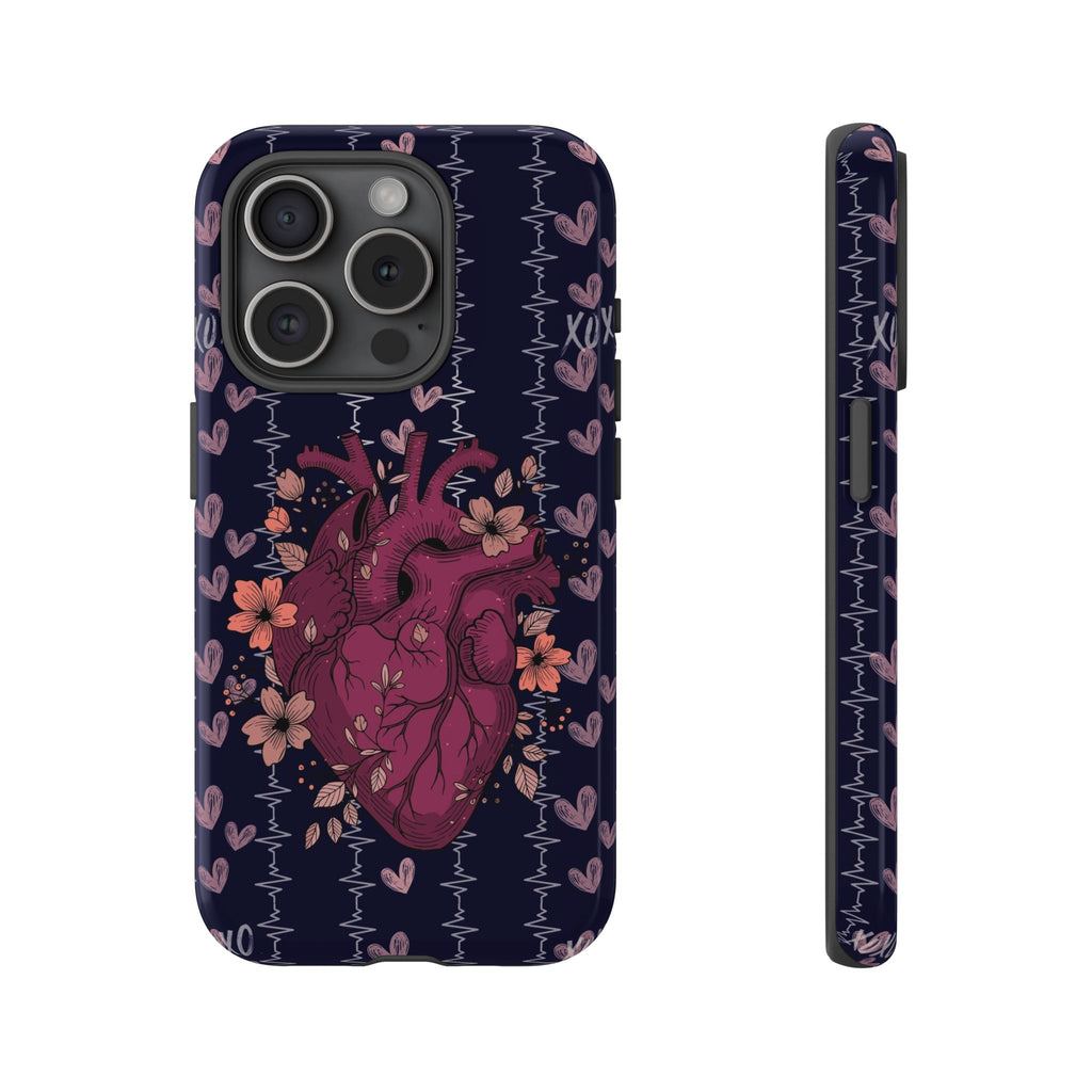 Dark Anatomical Heart Phone Case
