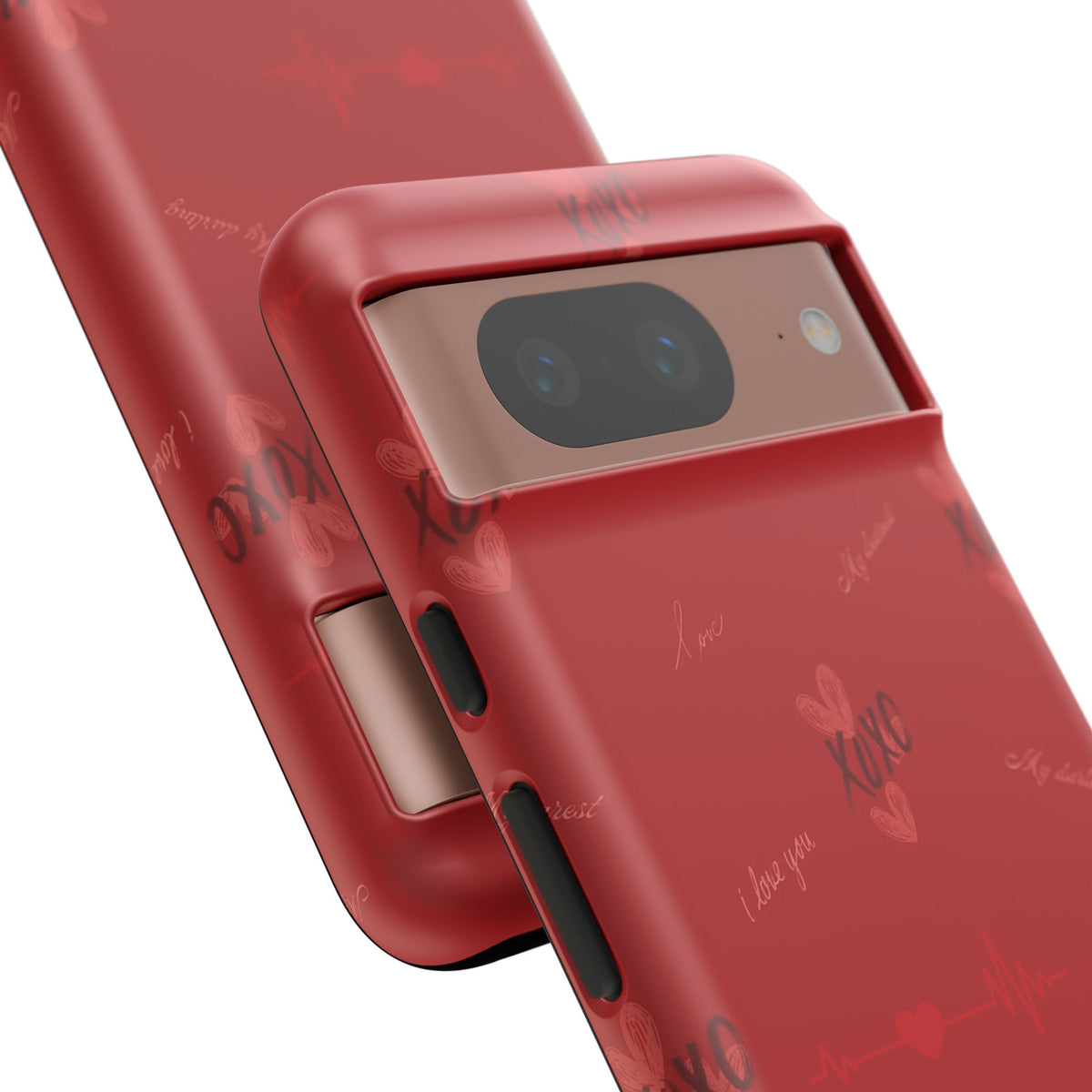 Red Heart Pattern Phone Case