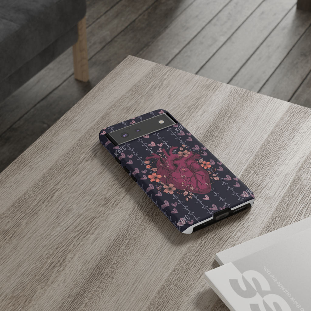 Dark Anatomical Heart Phone Case