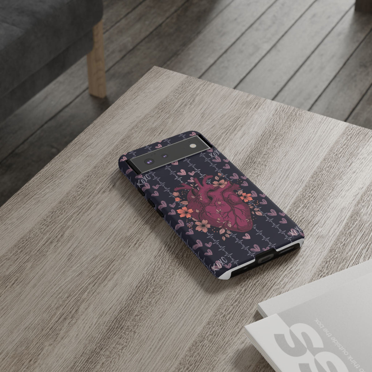 Dark Anatomical Heart Phone Case