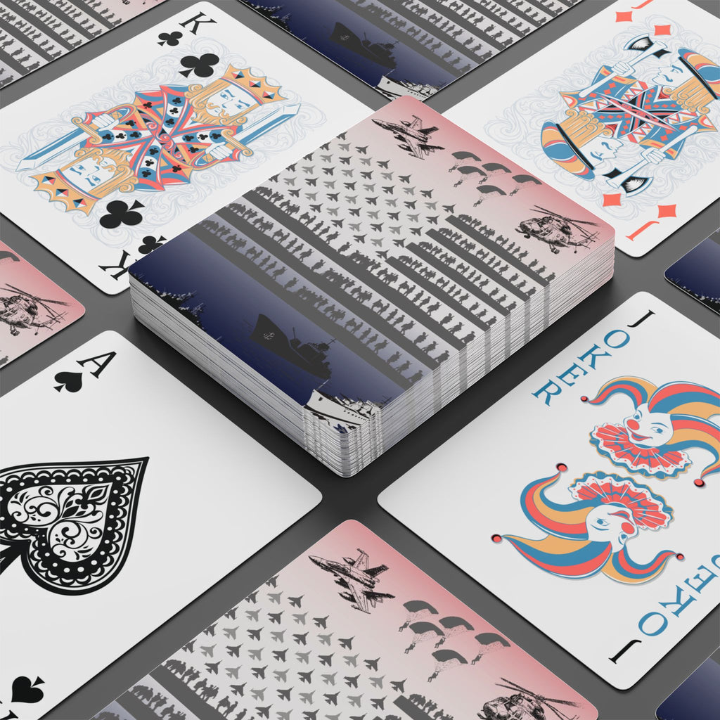 Military Tribute Playing Cards — Patriotic Flag Card Deck