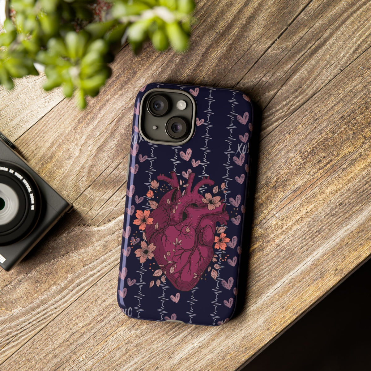 Dark Anatomical Heart Phone Case