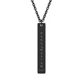 PANGLOSSIAN Engraved Vertical Bar Necklace