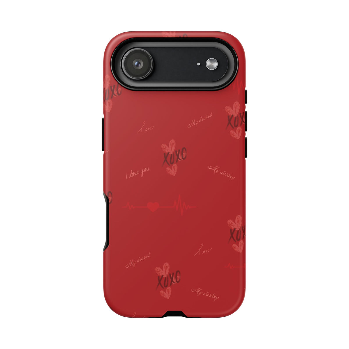Red Heart Pattern Phone Case