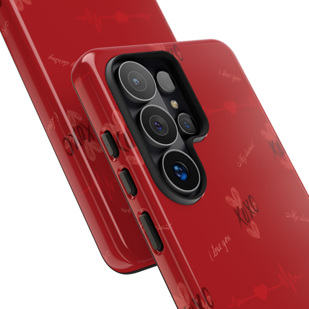 Red Heart Pattern Phone Case