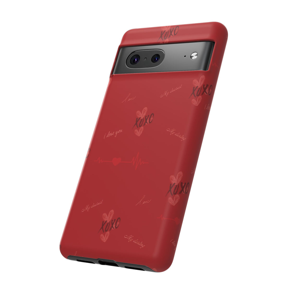 Red Heart Pattern Phone Case