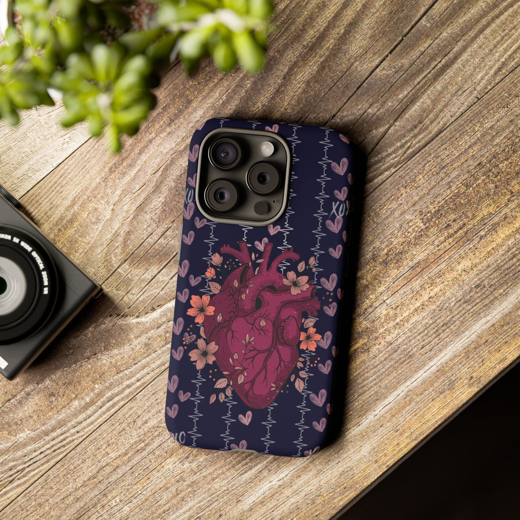Dark Anatomical Heart Phone Case