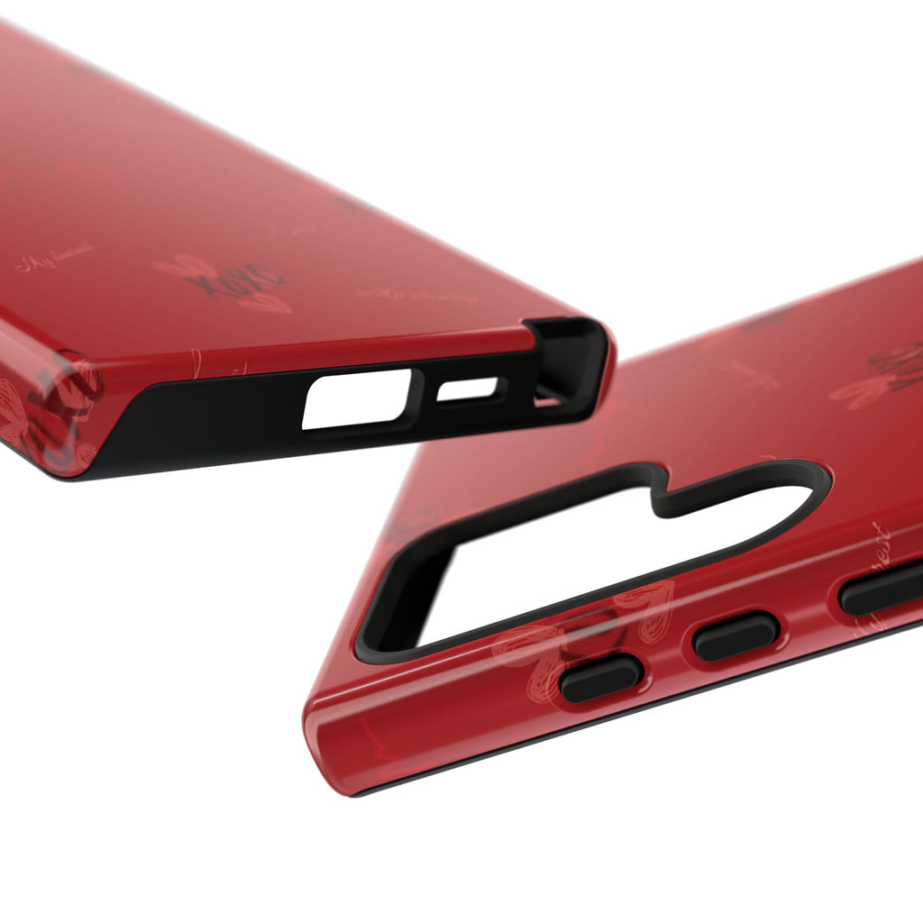 Red Heart Pattern Phone Case