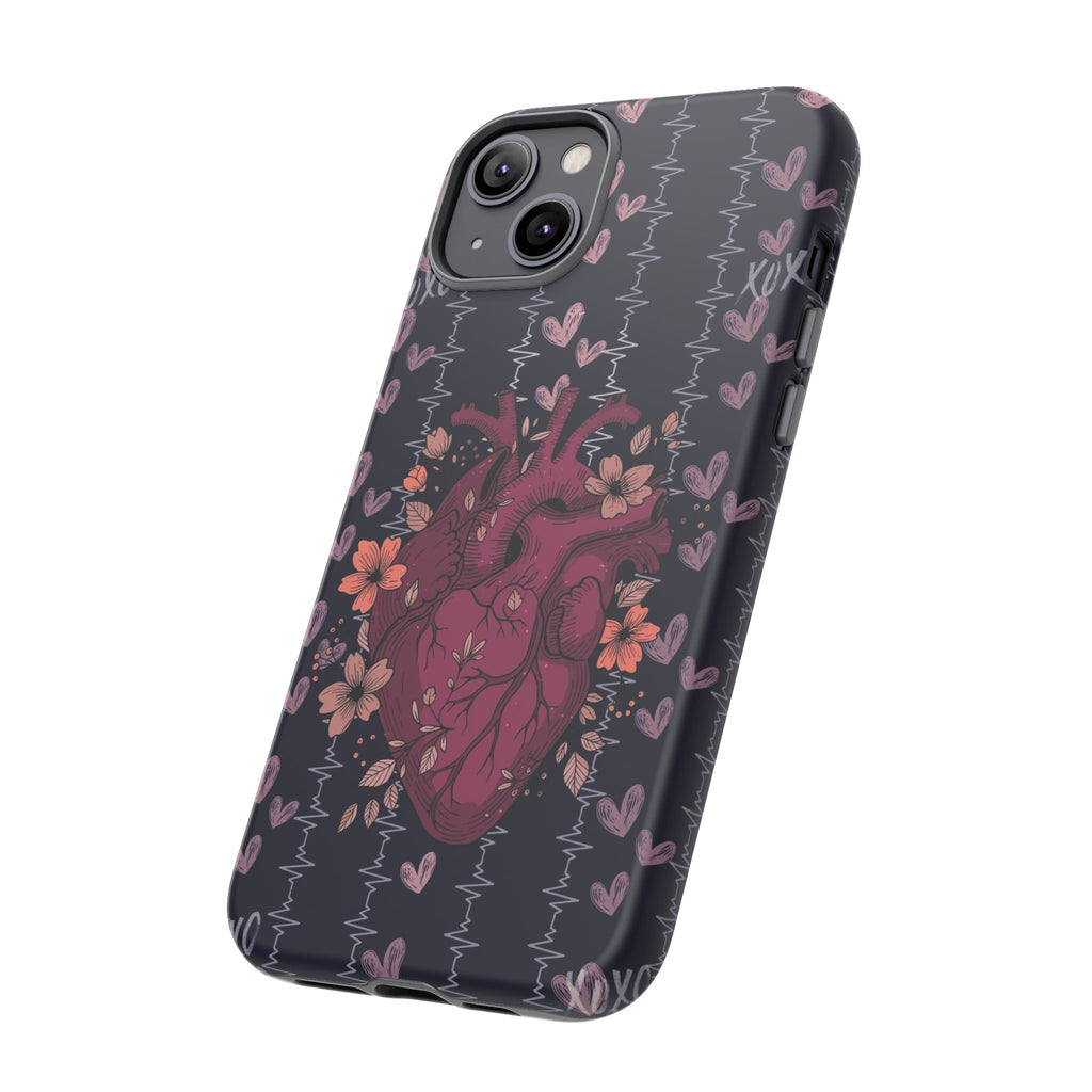 Dark Anatomical Heart Phone Case
