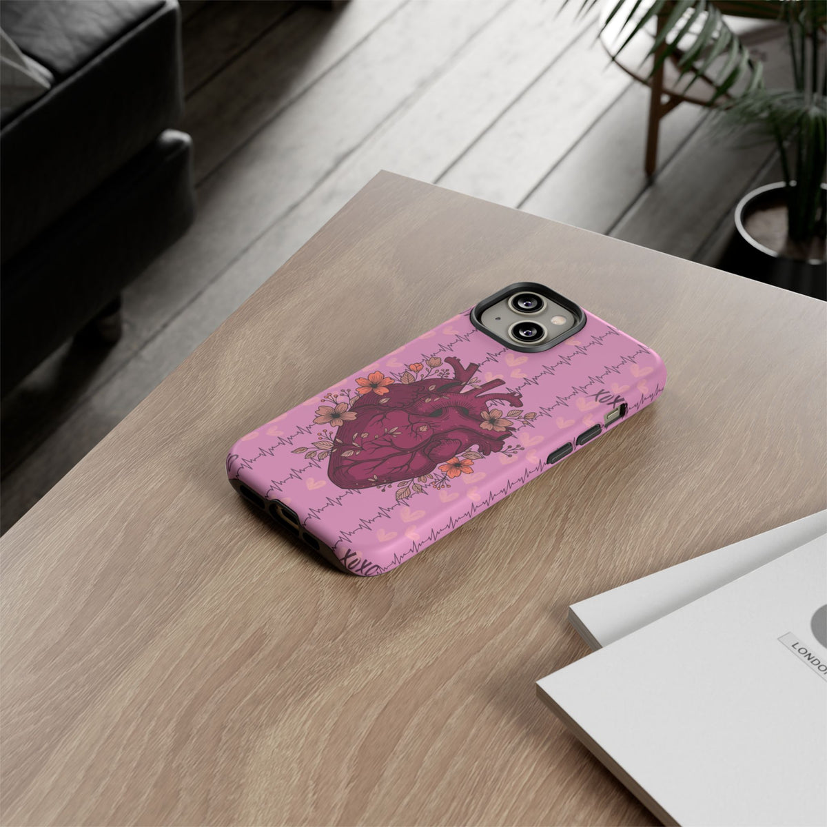 Pink Anatomical Heart Phone Case