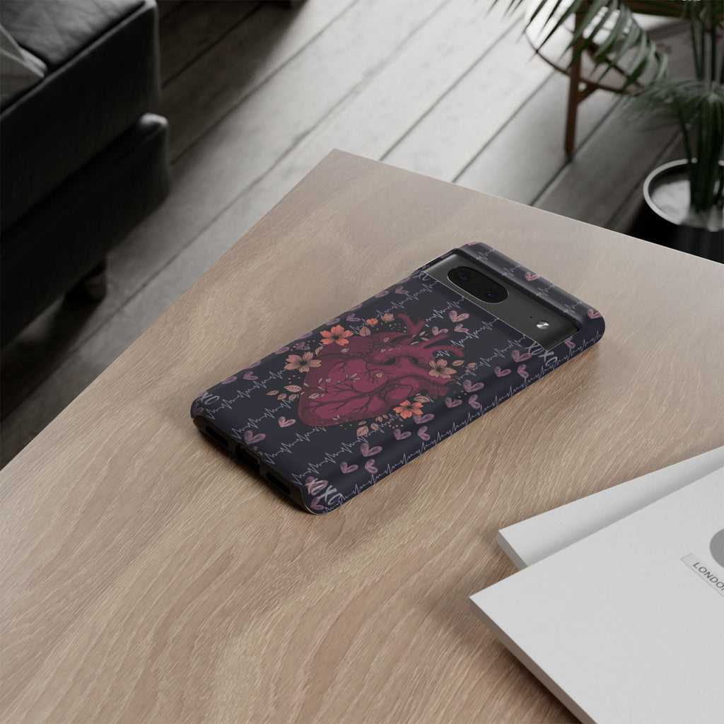 Dark Anatomical Heart Phone Case