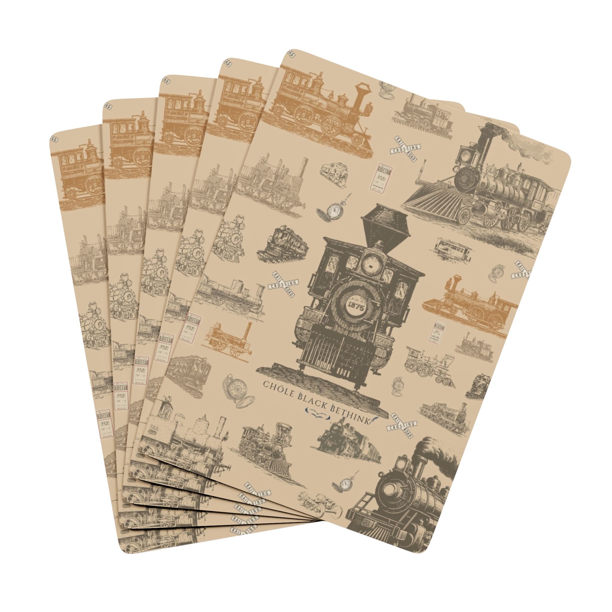 Antique Locomotive Playing Cards