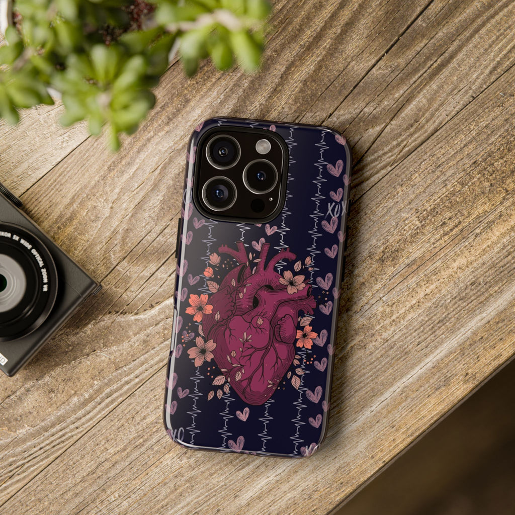 Dark Anatomical Heart Phone Case