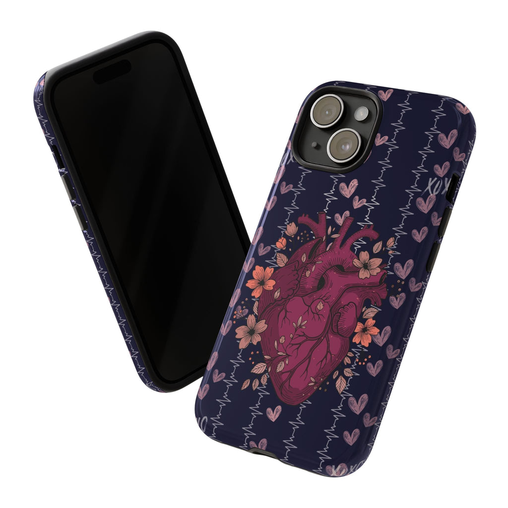Dark Anatomical Heart Phone Case
