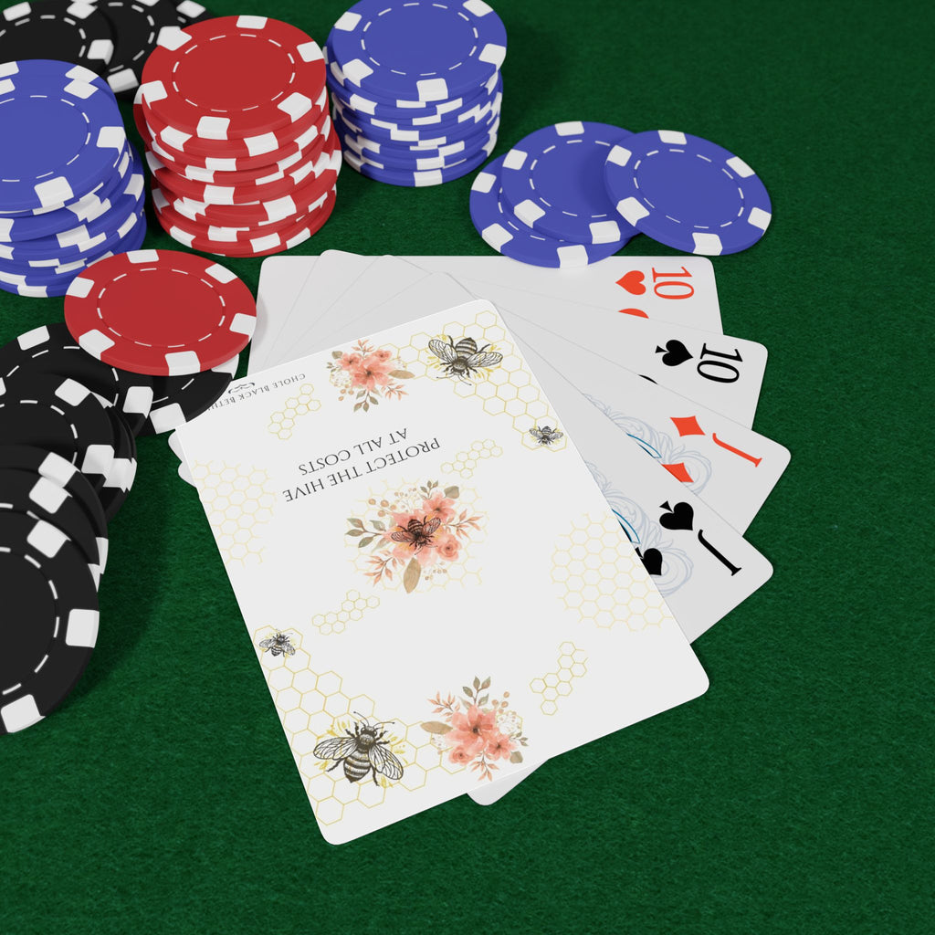 Floral Bee Playing Cards – Elegant Floral Card Deck