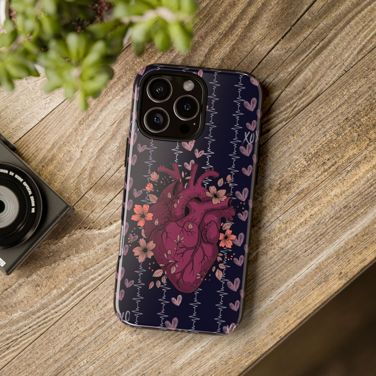 Dark Anatomical Heart Phone Case