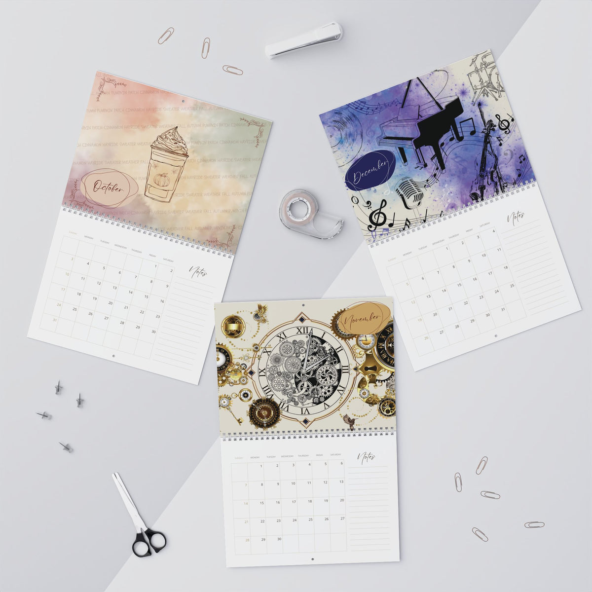 2027 Bethink Wall Calendar — Monthly Planner with Notes
