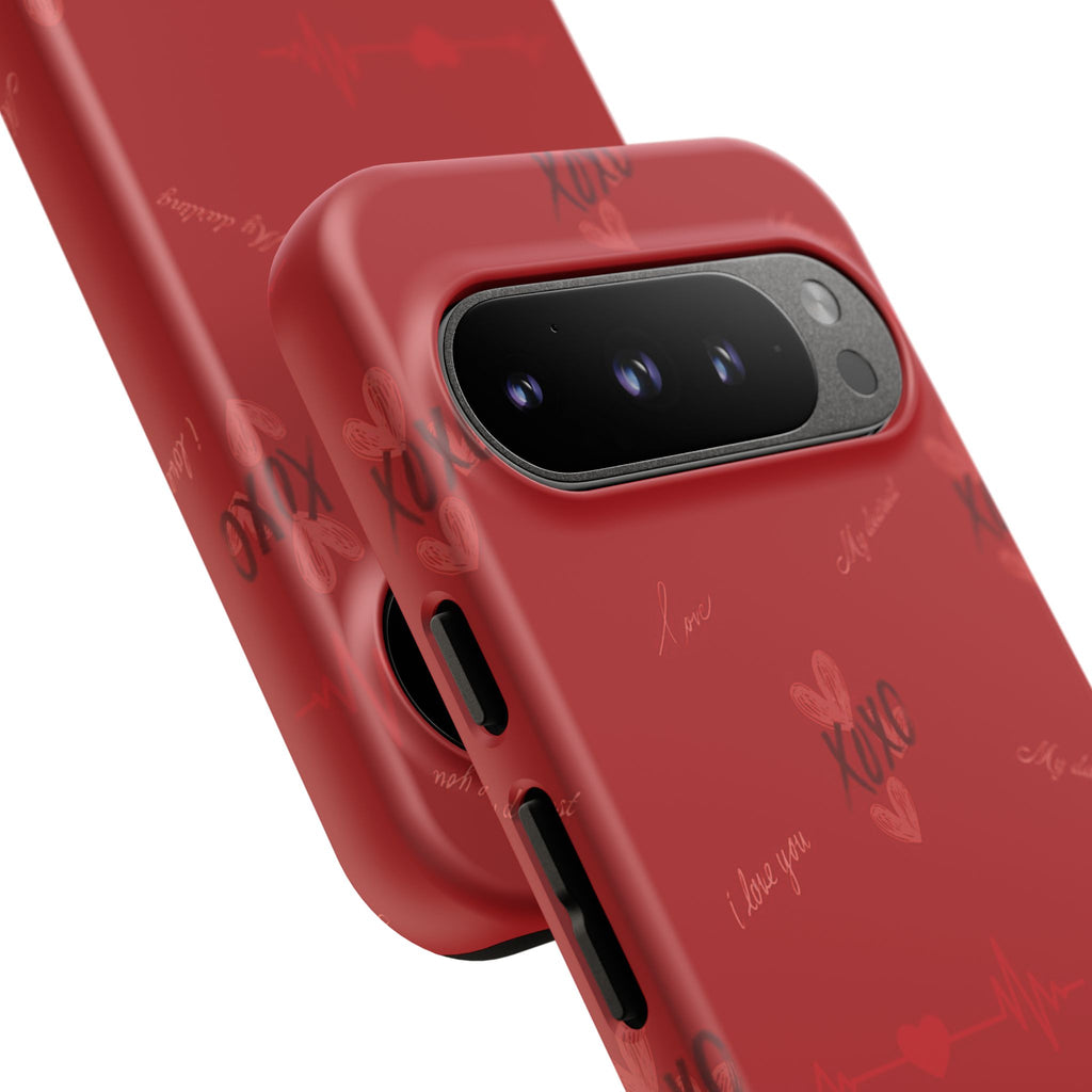 Red Heart Pattern Phone Case