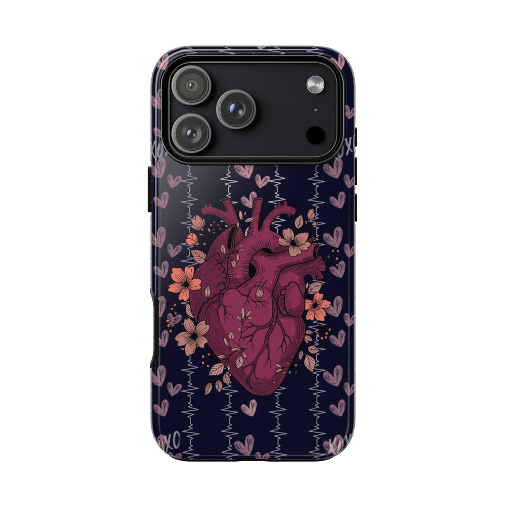 Dark Anatomical Heart Phone Case