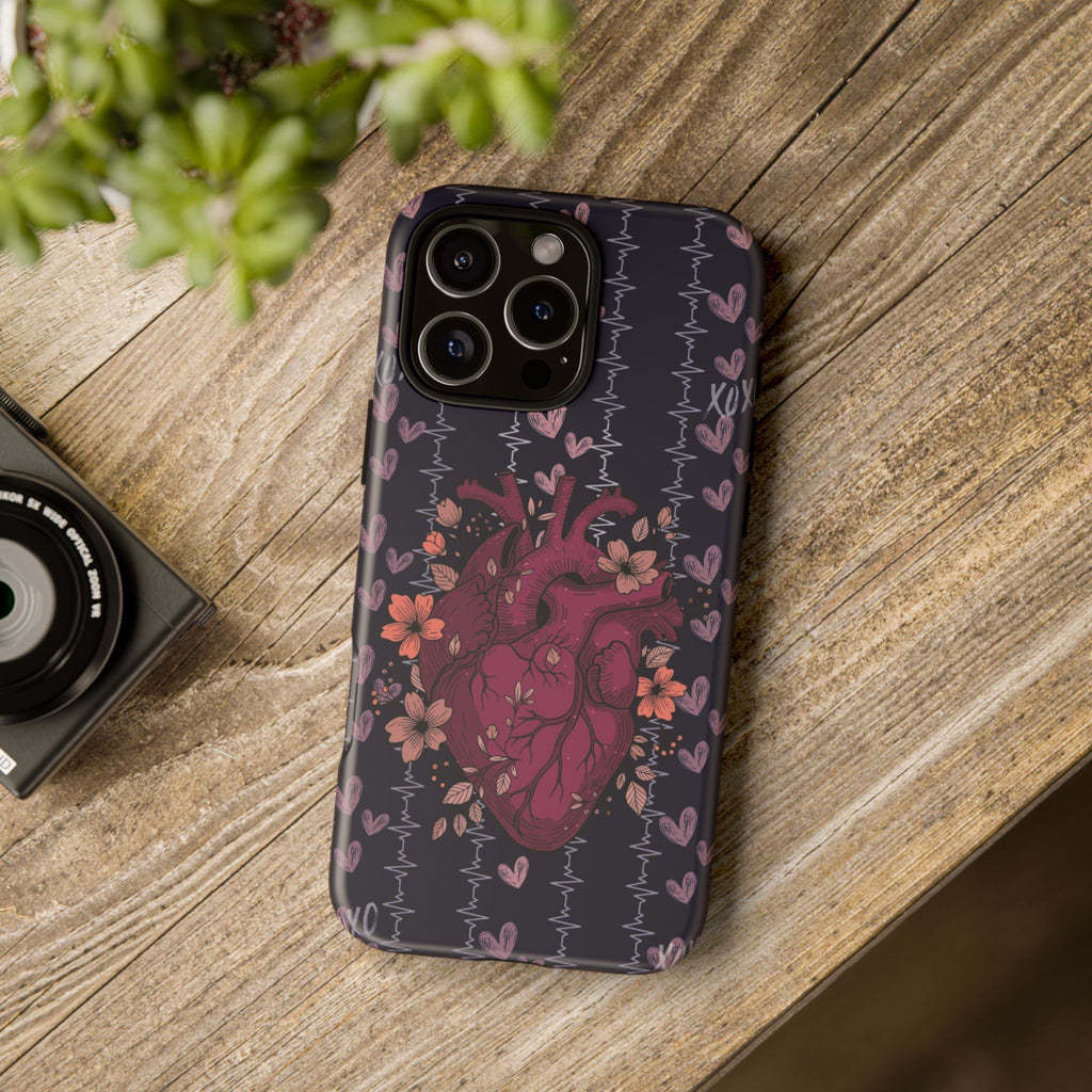 Dark Anatomical Heart Phone Case