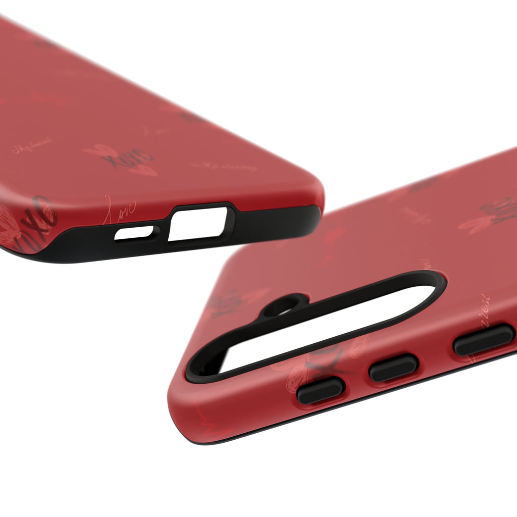 Red Heart Pattern Phone Case