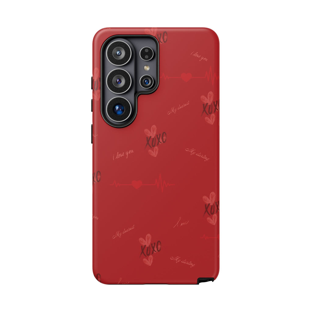 Red Heart Pattern Phone Case