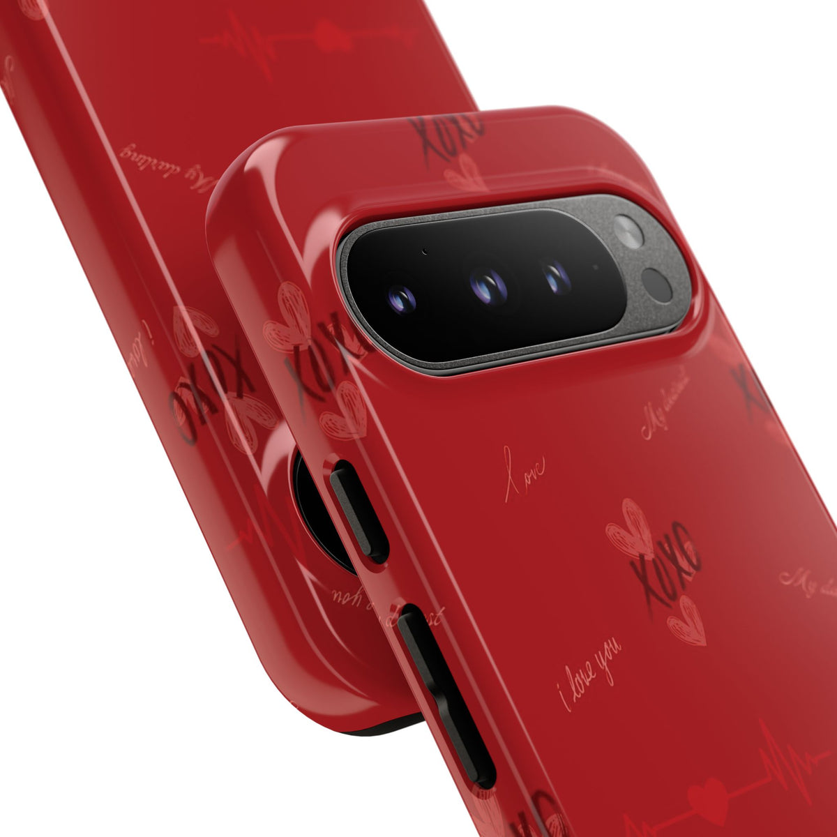 Red Heart Pattern Phone Case