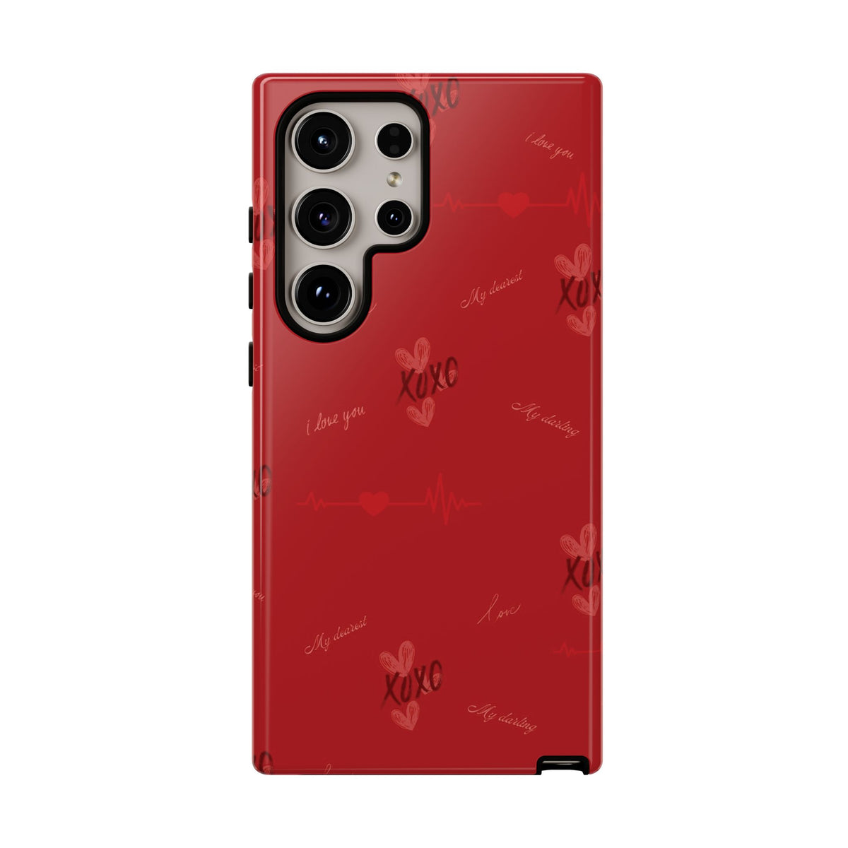 Red Heart Pattern Phone Case