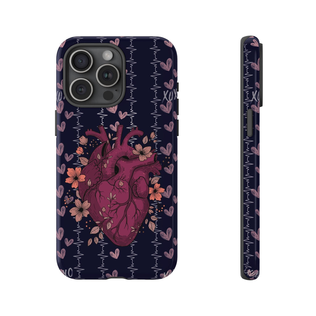 Dark Anatomical Heart Phone Case