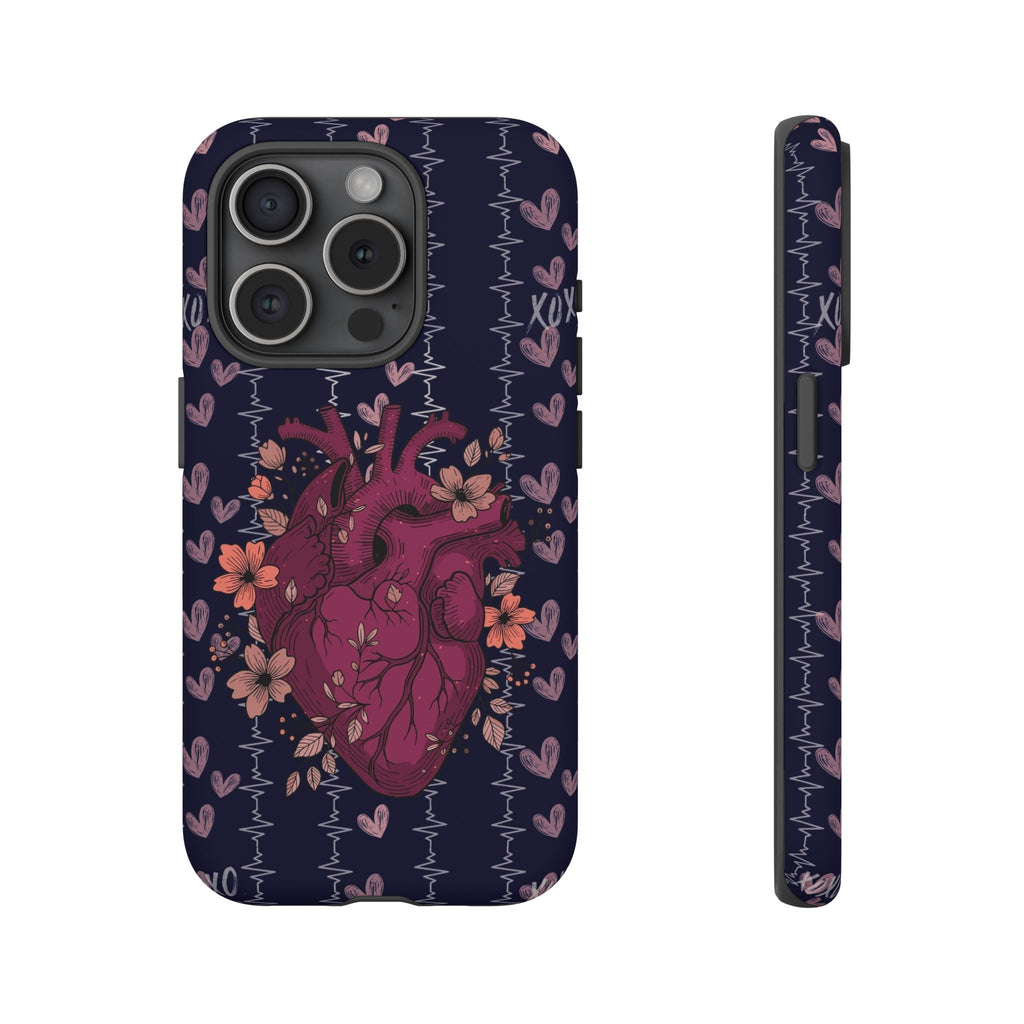 Dark Anatomical Heart Phone Case