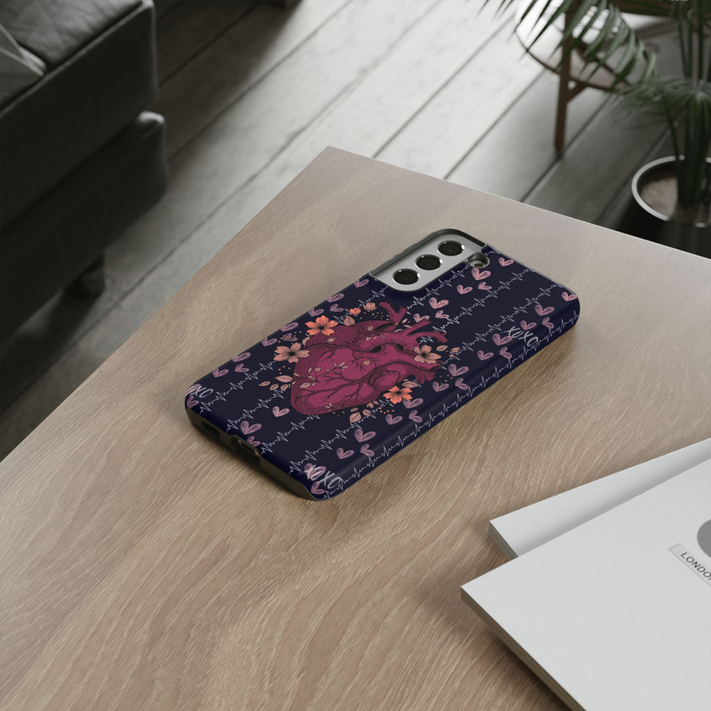 Dark Anatomical Heart Phone Case
